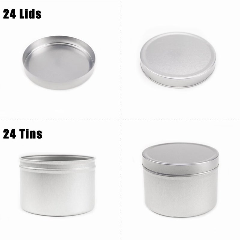 EricX Light Candle Tin 24 Piece, 8 oz, for Candle Making - Image 5